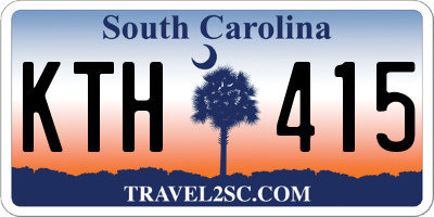SC license plate KTH415