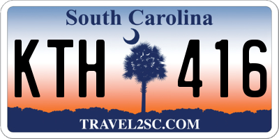 SC license plate KTH416