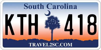 SC license plate KTH418