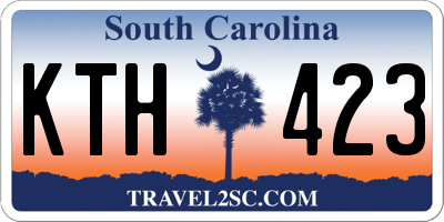 SC license plate KTH423
