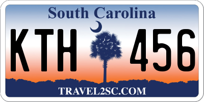 SC license plate KTH456