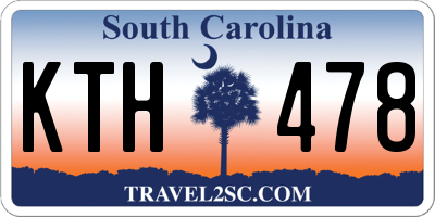 SC license plate KTH478