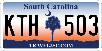 SC license plate KTH503