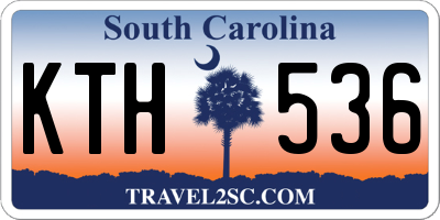 SC license plate KTH536