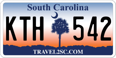 SC license plate KTH542