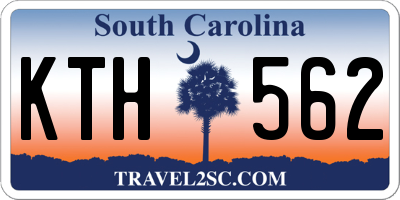 SC license plate KTH562