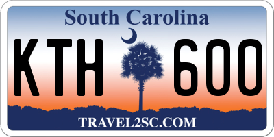 SC license plate KTH600