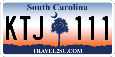 SC license plate KTJ111