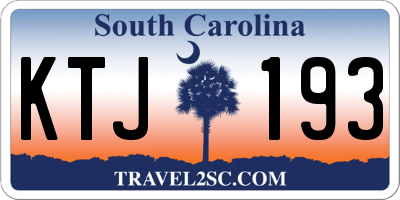 SC license plate KTJ193