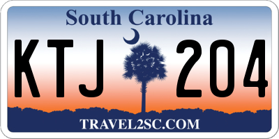 SC license plate KTJ204