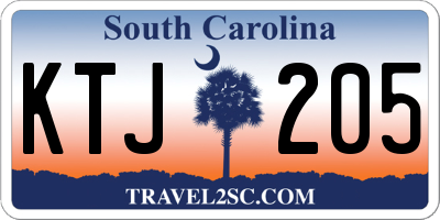SC license plate KTJ205