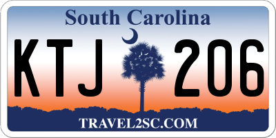 SC license plate KTJ206