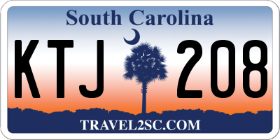 SC license plate KTJ208
