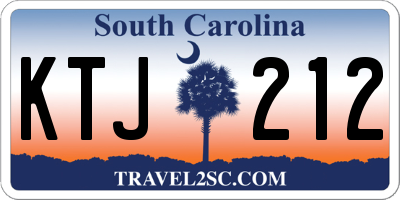 SC license plate KTJ212