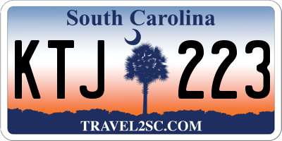 SC license plate KTJ223