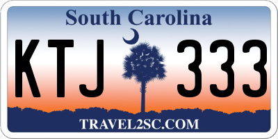 SC license plate KTJ333