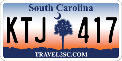 SC license plate KTJ417
