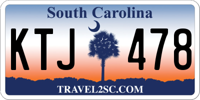 SC license plate KTJ478