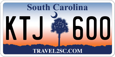 SC license plate KTJ600