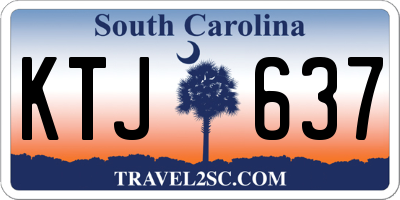 SC license plate KTJ637