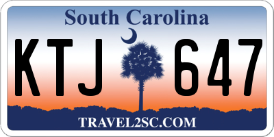 SC license plate KTJ647