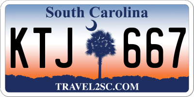 SC license plate KTJ667