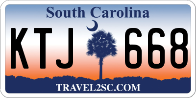 SC license plate KTJ668