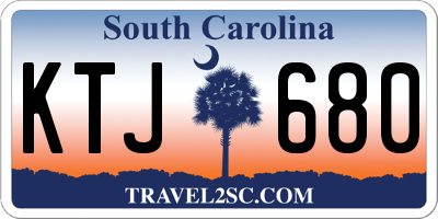 SC license plate KTJ680