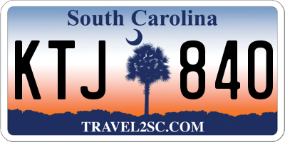 SC license plate KTJ840