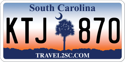 SC license plate KTJ870
