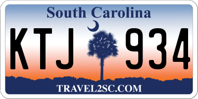 SC license plate KTJ934