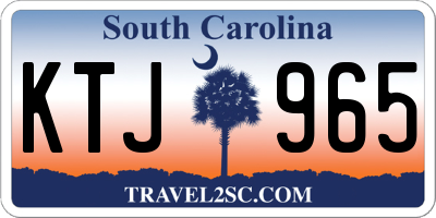 SC license plate KTJ965