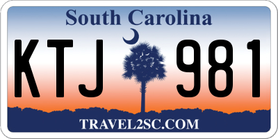 SC license plate KTJ981