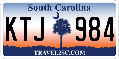 SC license plate KTJ984