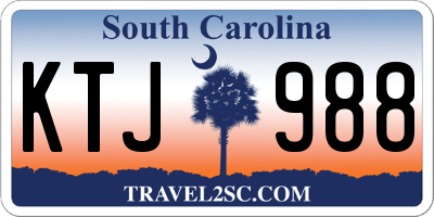 SC license plate KTJ988