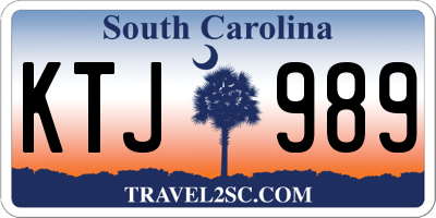 SC license plate KTJ989