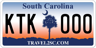 SC license plate KTK000