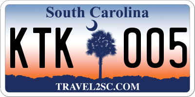 SC license plate KTK005