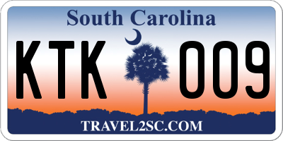 SC license plate KTK009