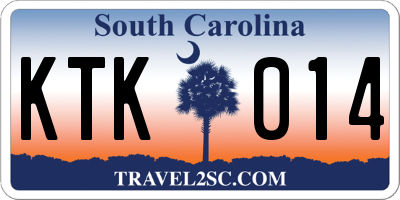 SC license plate KTK014