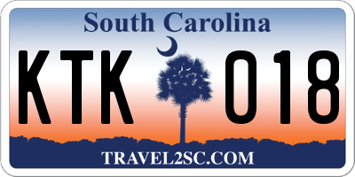 SC license plate KTK018