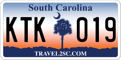 SC license plate KTK019