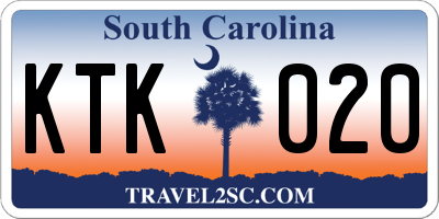 SC license plate KTK020