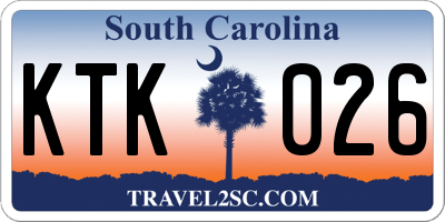 SC license plate KTK026
