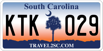 SC license plate KTK029