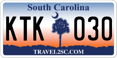 SC license plate KTK030