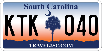 SC license plate KTK040