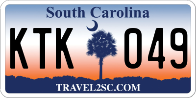 SC license plate KTK049