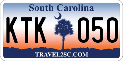 SC license plate KTK050