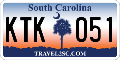 SC license plate KTK051